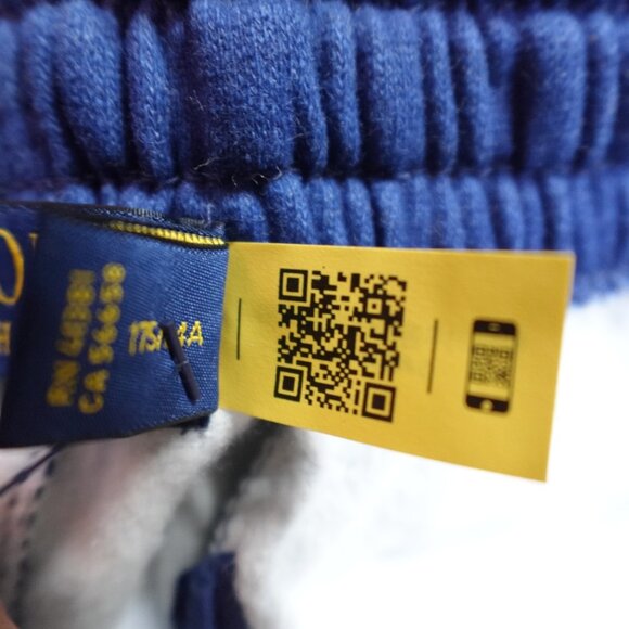 Polo Ralph Lauren Shorts Medium Blue Yellow Retro Striped Fleece NEW - Picture 10 of 12